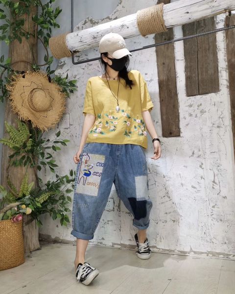 

the blue cowboy loose version 7 minutes of pants female easy summer bk4702