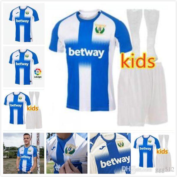 

kids kit 19 20 cd leganes maillots de foot soccer jersey home 2019 2020 football shirt camiseta de futbol no customization, Black;yellow