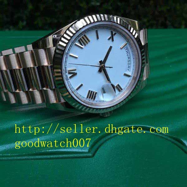 

Мужские Роскошные Сапфир Oyster Perpetual Day-Date 40 Everose Белый Римляне Азия 2813 Механизм Меха