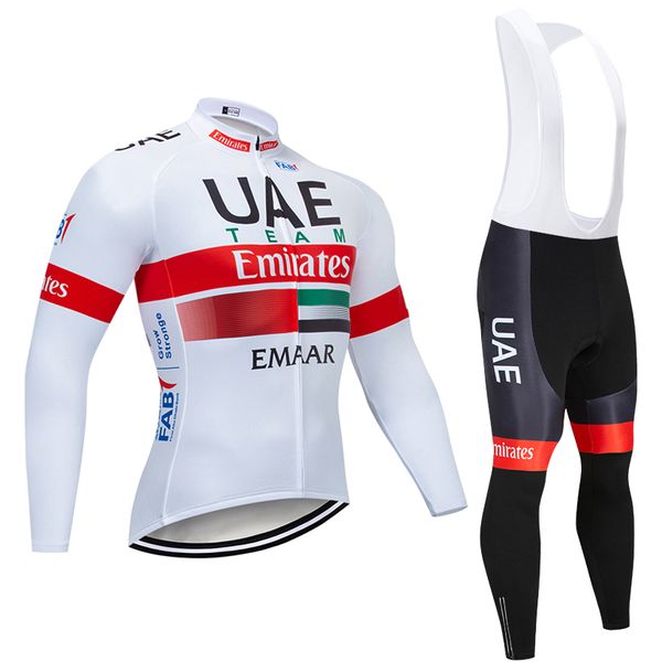 

winter 2019 uae cycling team jersey 12d pad bike pants set mtb ropa ciclismo thermal fleece bicycling maillot culottes clothing, Black;red