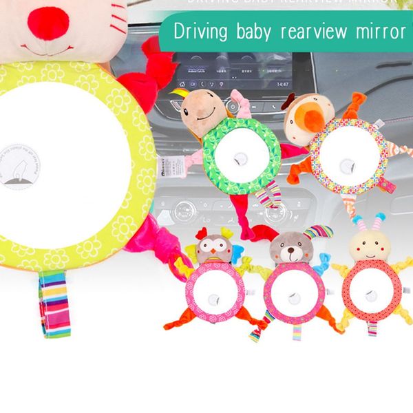 

1pc cute cartoon car baby mirror wide view rear adjustable safety seat car back mirror for baby children kids