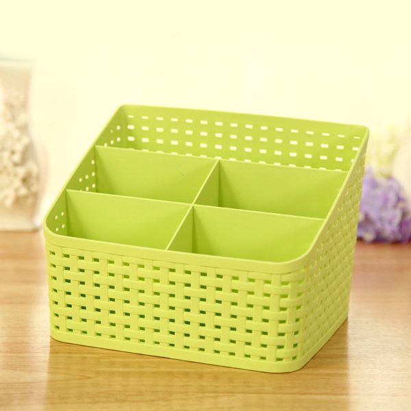 

plastic cosmetic storage box for desk makeup brush holder office bathroom toiletry jewelry organizer