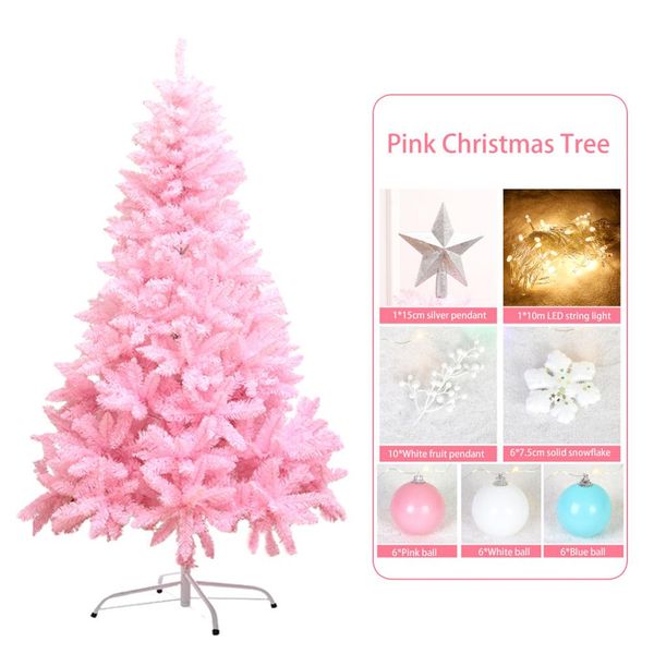

new cherry blossom pink christmas tree deluxe encrypted christmas tree decoration for gift 1.2m with 7pcs accessories
