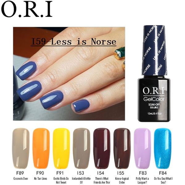 

o.r.i 12ml gel nail polish led uv colors vernis semi permanent hybrid nail gel soak off polish lakiery hybrydowe lacquer, Red;pink