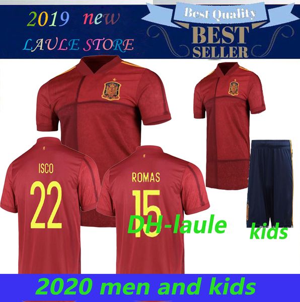 

2020 spain home away soccer jerseys eruo cup 2020 spain camiseta de futbol asensio morata football shirt isco ramos iniesta maillot foot, Black;yellow