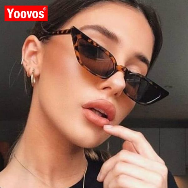 

yoovos cat eye sunglasses women vintage candy colors sun glasses for women plastic retro lunette de soleil femme, White;black