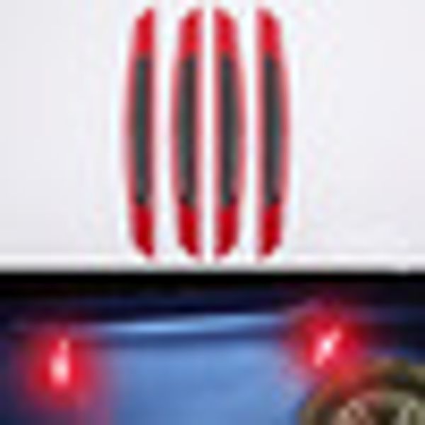 

4pcs/set car bumper reflective warning strip decal stickers auto accessory kit