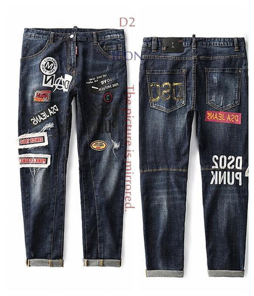 

mens badge icon het jeans black jean fashion slim fit washed d2 motocycle denim half pants shorts panelled hip hop trousers 5w2a48a3d#, Blue