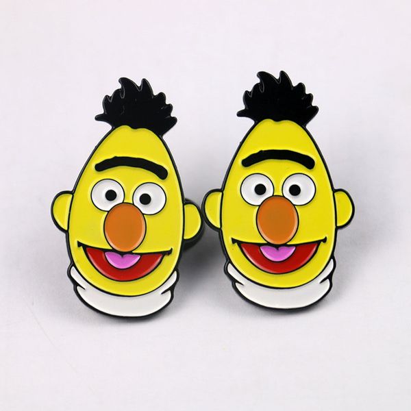 

мультфильм улица сезам pin эмаль рисунок брошь для рюкзак сумка джинсы одежда значок нагрудные булавки и броши ювелирные изделия, Gray