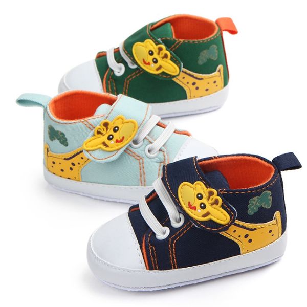 

baby casual shoes toddler shoes kids baby boys giraffe canvas anti-slip infant soft sole, Black