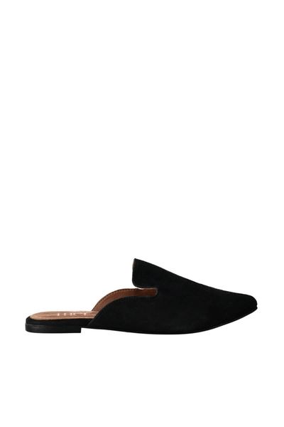

pearl genuine leather suede black female slippers 120130008257
