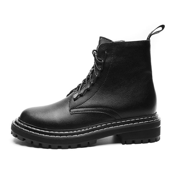 

black platform boots split leather women boots brand snow winter boot fur warm comfortable women shoes *1465