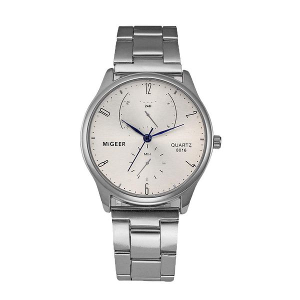

mode man kristal rvs analoge quartz horloge relogio masculino horloge mannen reloj hombre bayan kol saati, Slivery;brown