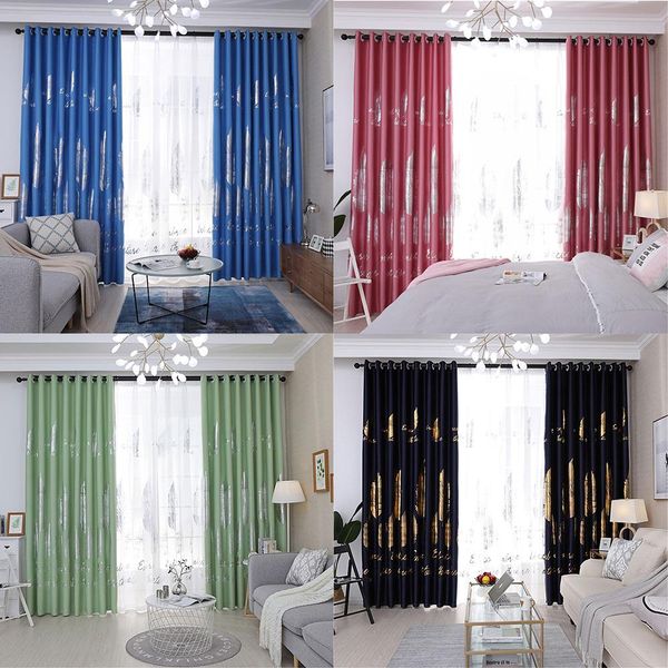 

100x250cm leaves letter window curtain bedroom blackout drape blind home decor