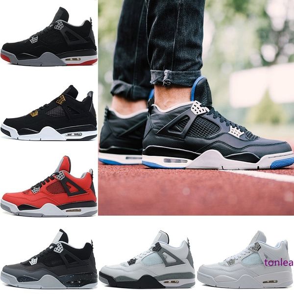 

дизайнерские ботинки баскетбола mens 4 4s чистая деньги motorsport роялти blackcat спортивные тренажеры бред размер toro bravo oreo кроссовк