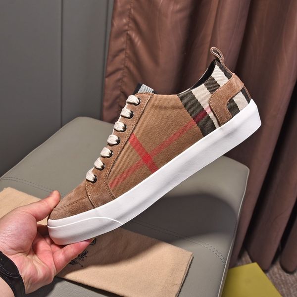 

dhl high-end men's sports shoes wild four seasons canvas low-running shoes comfortable lightweight non-slip wear-resistant sneakers#03, Red;white