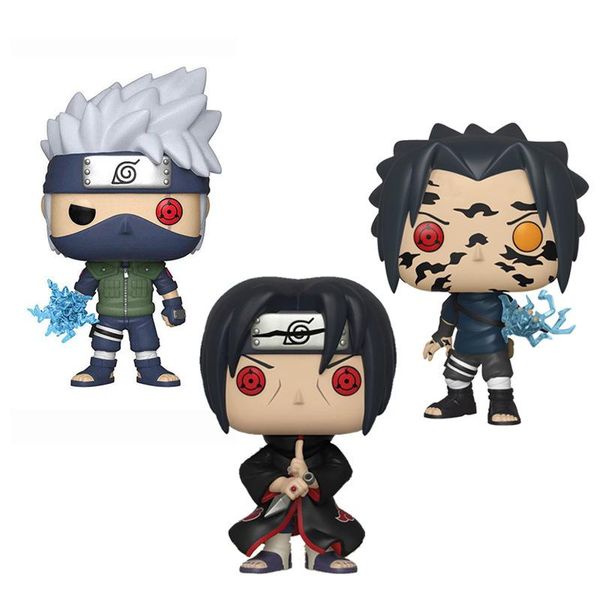 

2020 1pcs funko pop naruto toys funko pop muchiha sasuke uchiha itachi hatake kakashi pvc dolls toys furnishing articles gifts #455