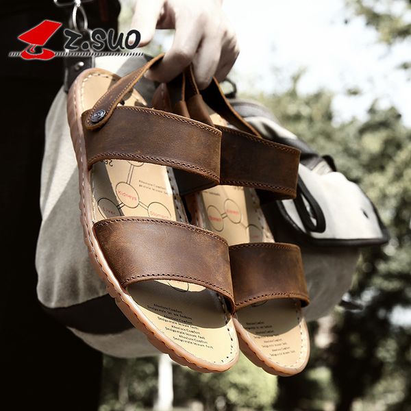 

zs sandals men 2018 summer new style sandals men's beach outdoor anti-slip couples, Black