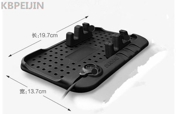 

for fit accord crv civic 2006-2012 jazz multi-functional car navigation mobile usb charger phone anti-slip mat accessories
