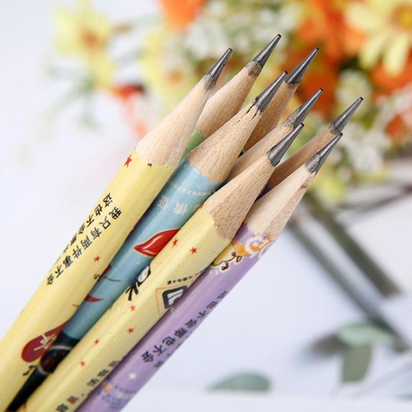 

10pcs double head cartoon wooden sketch writing drawing tool hb pencils school office stationery