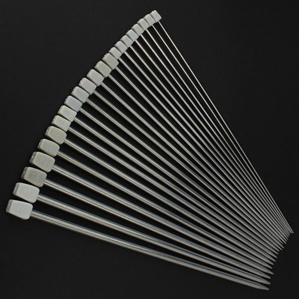 

25cm 10" stainless steel single pointed knitting needles 2.0-8.0mm 2, Black