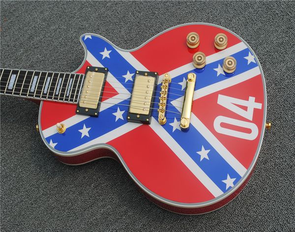 

custom shop wylde rebel flag 04 vos signature electric guitar gold zakk knobs, gold grover tuners , emg pickups guitars