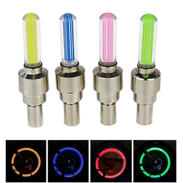 

bike light with mountain road bike bicycle lights leds tyre tire valve caps wheel spokes led light
