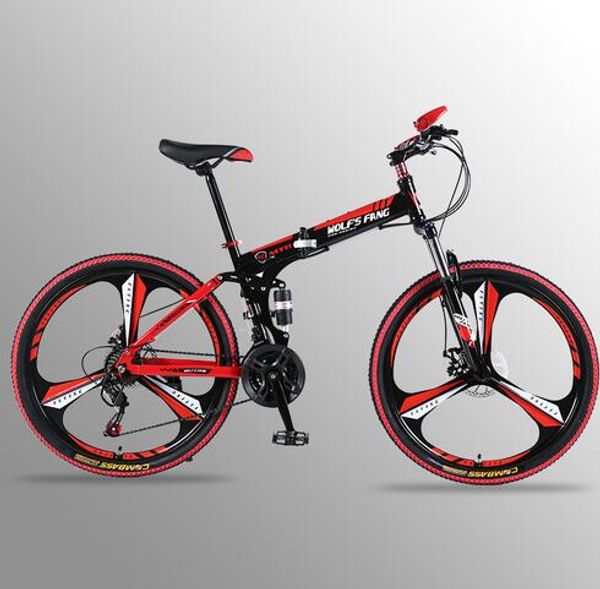

Lobo es fang bicicleta de montaña 21 velocidad a 26 "pulgadas bicicleta plegable, bicicleta de carretera doble frenos de disco plegable bici