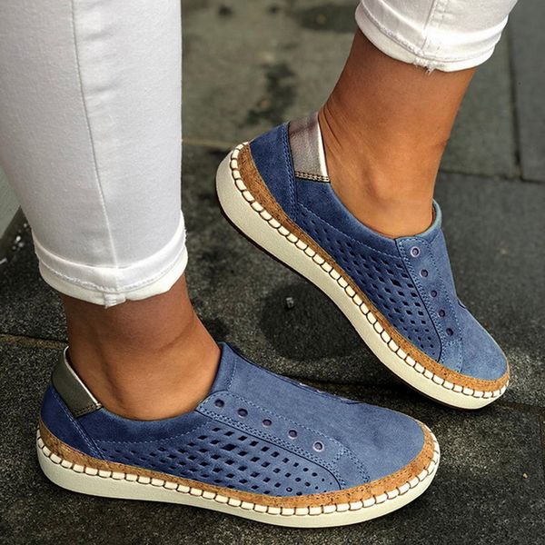 

wenyujh женщины осень квартиры чистка zapatos mujer cut out vintage flock light soft обувь женщина chaussure обувь dropshipping ly191202, Black