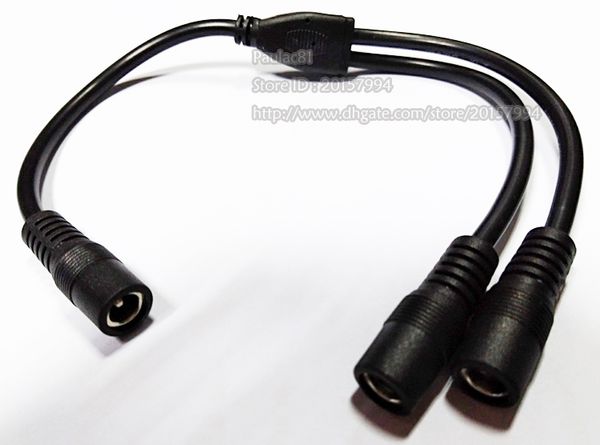 

dc 5.5*2.1mm female to 2 female splitter adapter power cable strip light cctv camera/10pcs