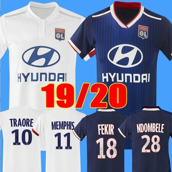 

TOP Thailand Maillot de foot Olympique Lyonnais soccer jersey 2019 2020 Lyon football shirt TRAORE MEMPHIS FEKIR 19 20 kit uniforms