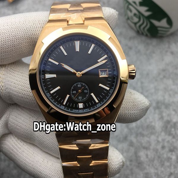 Cheap New 42mm Overseas 4500V / 000R 4500V Orologio da uomo automatico quadrante nero Bracciale in acciaio oro rosa Orologi di alta qualità Watch_zone 7 colori