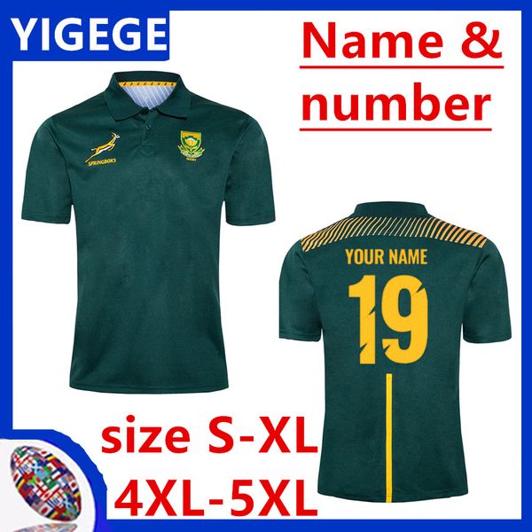 

south africa rwc 2019 players media rugby polo shirt south africa 100 years rugby jersey 100th anniversary jersey size s-5xl (can print, Black;gray