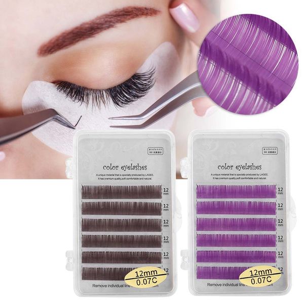 

colorful grafting false eyelashes thick natural eyelashes extension makeup tools