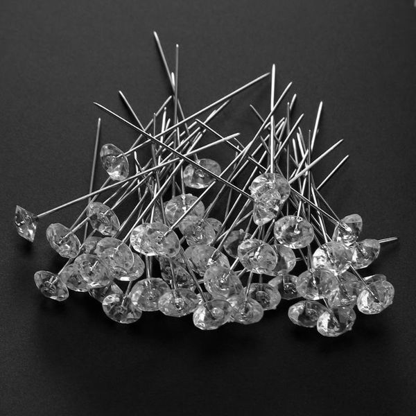 

50pcs rhinestone head pins diy dressmaking fixing needle tool sewing pin craft tool sewing accessories, Black