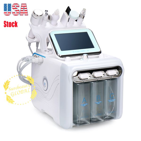 

popular diamond microdermabrasion machine 6 in 1 dermabrasion skin lift spa anti aging skin lifting whitening skin beauty equipment in spa, Black;white
