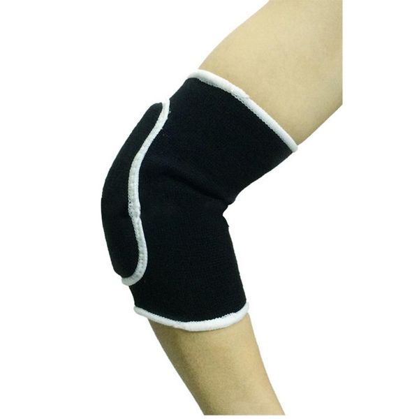 

1 pair sponge elbow thickening badminton volleyball riding dance elbow joint sports protective gear, Black;gray