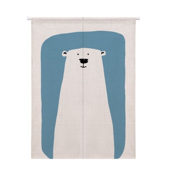 

japanese style noren doorway curtain hanging tapestry cartoon animal printed cotton linen curtain for home decoration new
