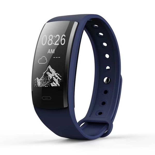 QS90 pulseira inteligente relógio pressão de sangue monitor de taxa de coração relógios inteligentes tela oled ip67 fitness rastreador smartwatch para iphone android