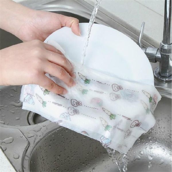 

disposable oil-absorbing paper kitchen clean paper towel cloth durable washable dish/glass/desk cleaning tissue roll h5#w