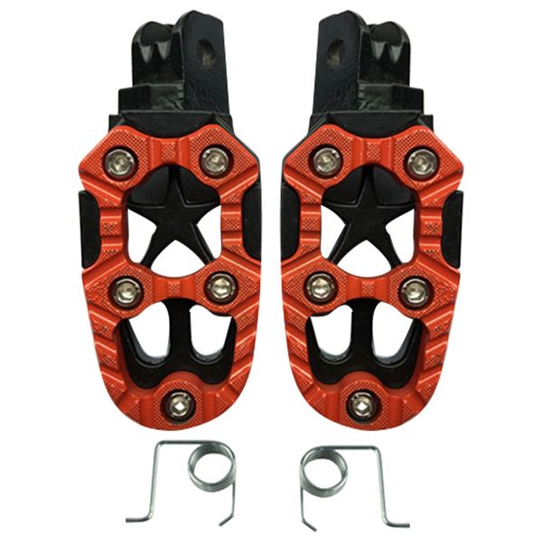

1pair anti slip replacement dirt bike easy install diy sturdy footrest pedal durable treadle motorcycle foot pegs aluminum alloy