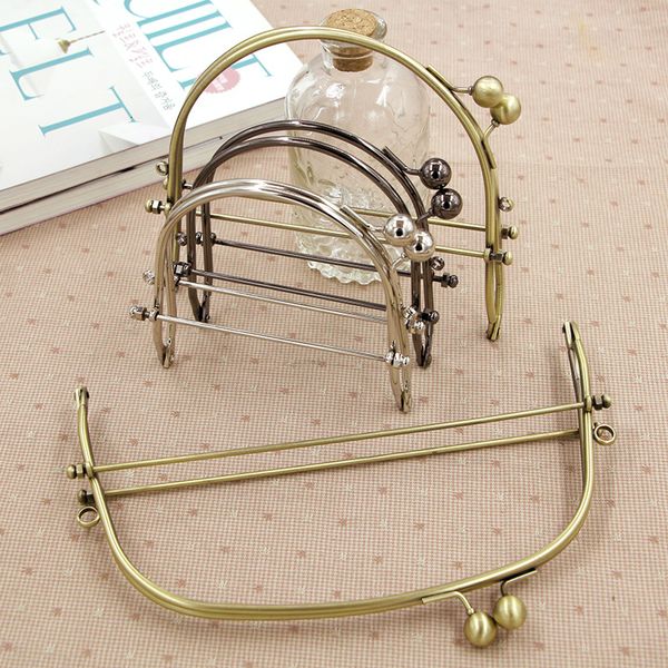 

semi-circle bracket hand exy gold 10.5/15/22.5cm bronze time pearl manual diy luggage and bags hinge package, Black