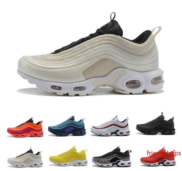 

2019 new frequency pack 19 plus tn outdoor shoes triple white black pink gold silver bullet men shoes trainer women sneakers dancego