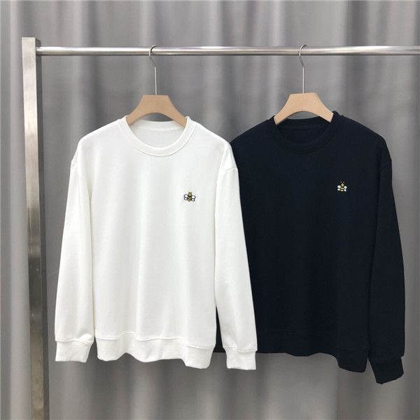

19fw luxurious brand design dr hoodie long sleeve crewneck sweater sweatshirt fashion small bee print pullover hoodie outdoor sweatshirt, Gray;blue