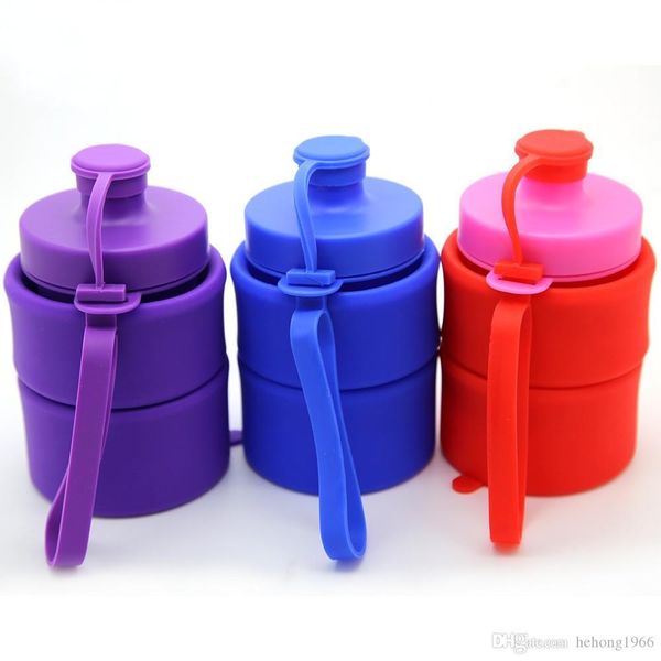 

silicone collapsible water bottles multi function high temperature resistance originality portable seal up kettle sell colorful 20mr r