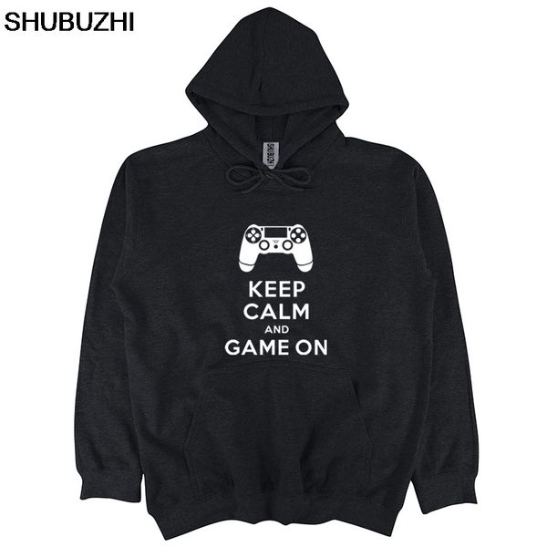 

keep calm & game on 360 xbox one ps3 ps4 funny mens hoody s-3xl playstationmans unique cotton sweatshirt sbz460, Black