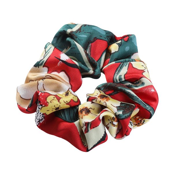 

awaytr 2pcs printed velvet elastic hair band women girls hair accessories sweet scrunchies ponytail holder rubber ribbon