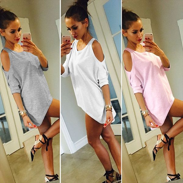 

solid multi solid color multicolor t-shirt dress dress t-shirt, White