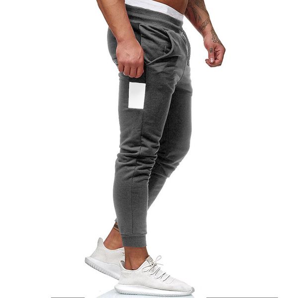 

mens fashion long waist cotton loose joggers elastic trousers sweatpants male size new casual asian pants laulu, Black