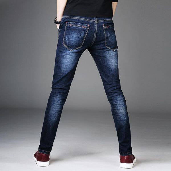 

regular men jeans pants korean style blue mens skinny jeans man slim fit stretch trousers men 's denim pants casual jeans male regular